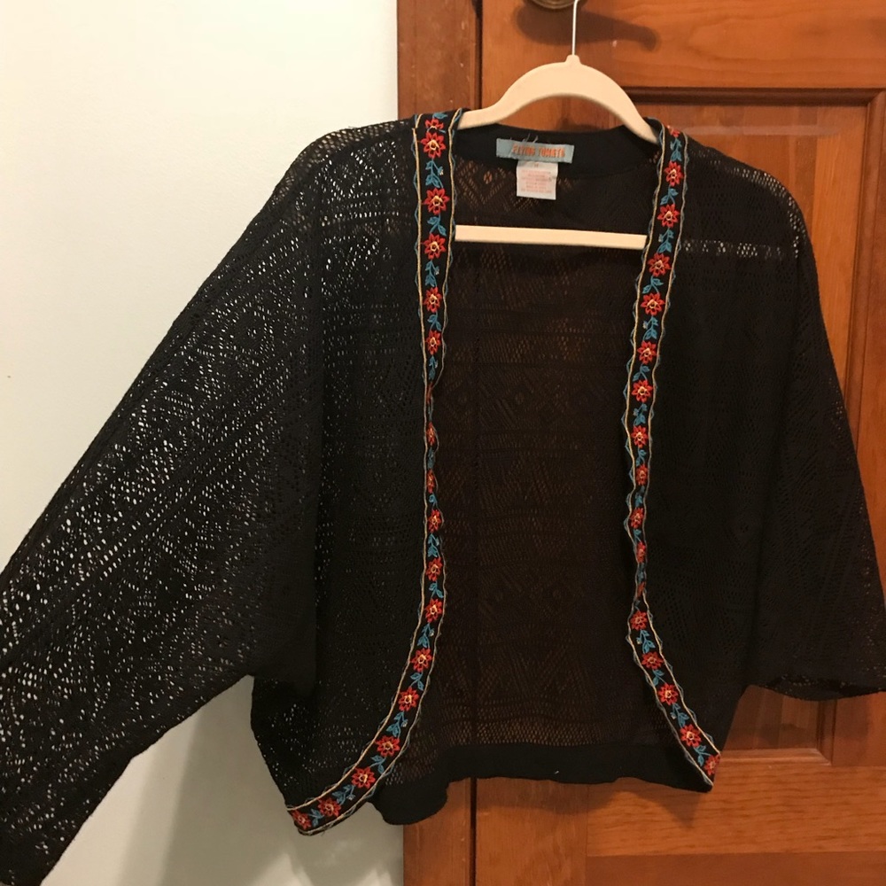 Embroidered kimono